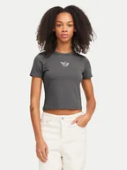 Koszulki i topy damskie - JJXX T-Shirt Gigi 12277657 Szary Stretch Fit - miniaturka - grafika 1
