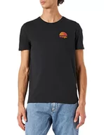 Koszulki męskie - Wrangler T-shirt męski Rainbow, Faded Black, S - miniaturka - grafika 1
