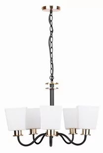 Candellux SCHUBERT Czarny | Złoty 5xE27 Lampa wisząca 35-74249 - Lampy sufitowe - miniaturka - grafika 1