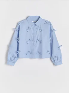 Reserved - Koszula z kokardkami - jasnoniebieski - Koszulki dla dziewczynek - miniaturka - grafika 1