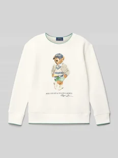 Bluza z nadrukiem z motywem i okrągłym dekoltem - Swetry dla chłopców - miniaturka - grafika 1