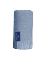 Koce i narzuty dla dzieci - Bocioland Kocyk bambusowo-bawełniany Paris 80/100 Baby blue - miniaturka - grafika 1