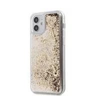 Etui i futerały do telefonów - Guess GUHCP12SGLHFLGO iPhone 12 5,4" gold/złoty hardcase Glitter Charms GUE000880 - miniaturka - grafika 1