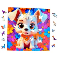 Puzzle - Puzzle Piesek Mruu&Pruu 25 x 25 cm 150 elementów Układanka drewniana - miniaturka - grafika 1