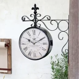 Zegar Dworcowy Dwustronny Chic Antique - Zegary - miniaturka - grafika 1