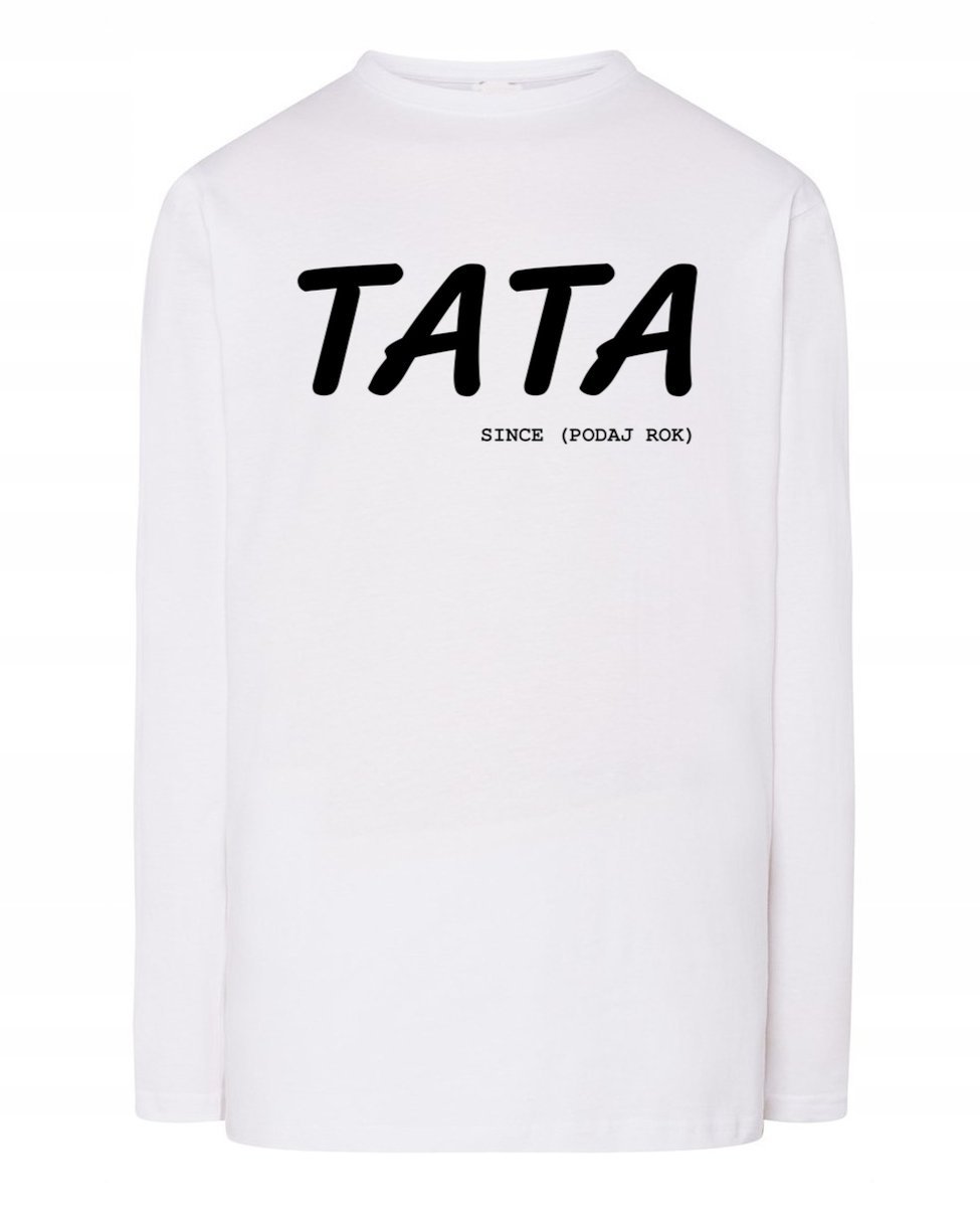 Longsleeve na Dzień Taty Prezent Personalizowany Tata od + ROK r.XL