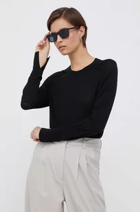 Calvin Klein sweter wełniany damski kolor czarny lekki - Swetry damskie - miniaturka - grafika 1