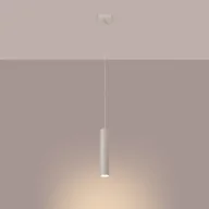 Lampy sufitowe - Lampa wisząca TORIS 1 beżowa LED 3000K - 8x8x118cm Sollux - miniaturka - grafika 1