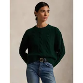 Swetry damskie - POLO RALPH LAUREN Wełniany sweter | Loose fit | z dodatkiem kaszmiru - miniaturka - grafika 1