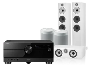 Kino domowe Yamaha RX-A4A (czarny) + 603 S3 + HTM6 S3 + 2x MusicCast 20 (biały) - Kino domowe - miniaturka - grafika 1