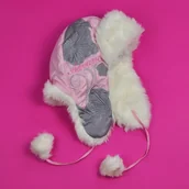 Czapki dla dzieci - Uszanka Zimowe Kwiaty - miniaturka - grafika 1