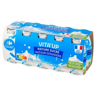 Carrefour Classic Fermentowany napój mleczny do picia 1 kg (10 x 100 g) - Kefiry, jogurty, maślanki - miniaturka - grafika 1