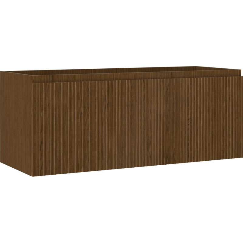 Mexen Rivel szafka łazienkowa podumywalkowa 120 cm, 1 szuflada, ryflowana , orzech - 91A20-12047-1-BF86