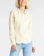 Koszule damskie - Lee 2 Pocket Work Shirt Damska Koszula Ecru L45Uiknq-S - miniaturka - grafika 1