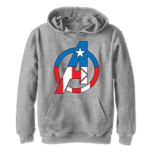 Marvel Avenger Captain America chłopięca bluza z kapturem, Athletic Heather, XL, Athletic Heather, XL, sportowy wrzos, XL - Bluzy dla chłopców - miniaturka - grafika 1