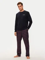 Piżamy damskie - Tommy Hilfiger Piżama UM0UM03360 Granatowy Regular Fit - miniaturka - grafika 1