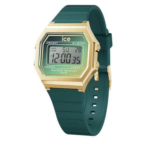 ICE-WATCH Damski cyfrowy zegarek kwarcowy z silikonowym paskiem 023307, ZIELONY, pasek