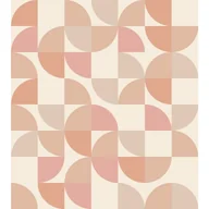 Fototapety - Fototapeta figury geometryczne beżowymIróżowym - 250 x 279 cm - ESTAHOME - miniaturka - grafika 1