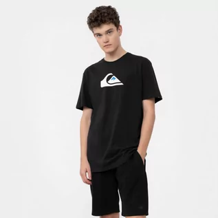 Koszulki sportowe męskie - Męski t-shirt z nadrukiem QUIKSILVER Comp Logo - czarny - grafika 1