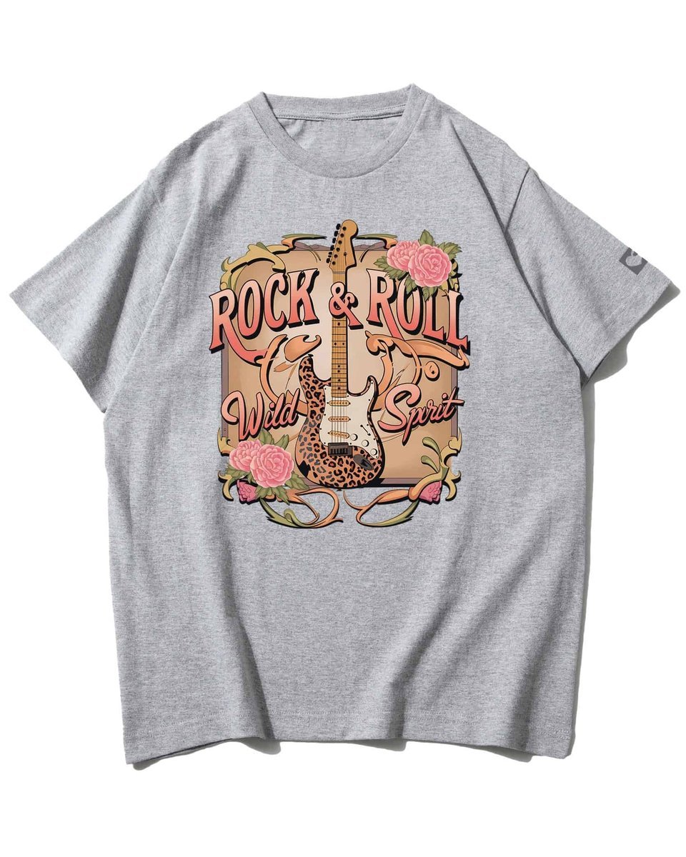 Koszulka oversize Rock & Roll Rockowa Dusza Gitara Muzyka Szara XXL