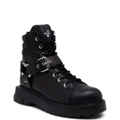 Botki damskie - Love Moschino Skórzane botki - miniaturka - grafika 1