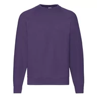 Bluzy męskie - Bluza męska Raglan Sweat Fruit of the Loom - Fioletowy M - miniaturka - grafika 1
