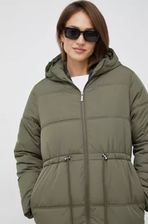 Kurtki damskie - Selected Femme parka damska kolor zielony zimowa - grafika 1