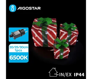 Aigostar- LED Zewnętrzna dekoracja bożonarodzeniowa 3,6W/31/230V 6500K 20/25/30cm IP44 prezenty - Ozdoby bożonarodzeniowe - miniaturka - grafika 1