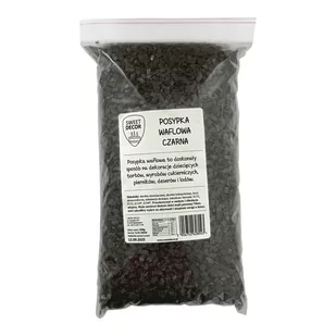 Posypka waflowa z opłatka CZARNA Sweet Decor, 100 g - Dodatki do ciast w proszku - miniaturka - grafika 1