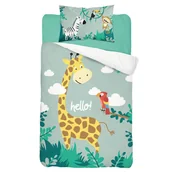 Pościel dla dzieci - Detexpol pościel bawełniana dla dzieci 100x135cm Maya Moo Słodkie słoniki szare - miniaturka - grafika 1