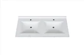 Umywalki - Umywalka wpuszczana w blat, prostokątna, biała, 120x55 cm - miniaturka - grafika 1