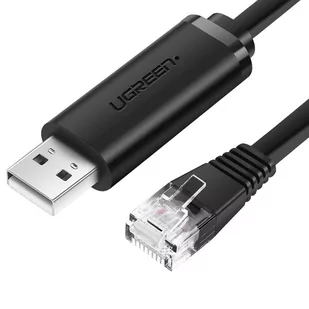 Kabel Konsolowy UGREEN CM204, USB - RJ45 Do Urządzeń Sieciowych, 1.5m (czarny) - Kable miedziane - miniaturka - grafika 1