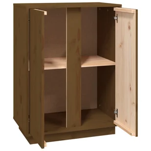 Lumarko Szafka, miodowy brąz, 60x35x80 cm, lite drewno sosnowe - Szafki do salonu - miniaturka - grafika 9