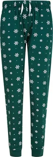 SF Women SK085 Spodnie damskie z mankietami - Spodnie casual - Kolor: Bottle/White Snowflakes - Rozmiar: XL - Spodnie damskie - miniaturka - grafika 1