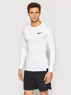 Nike Koszulka techniczna Pro BV5588 Biały Slim Fit - Koszulki sportowe męskie - miniaturka - grafika 1