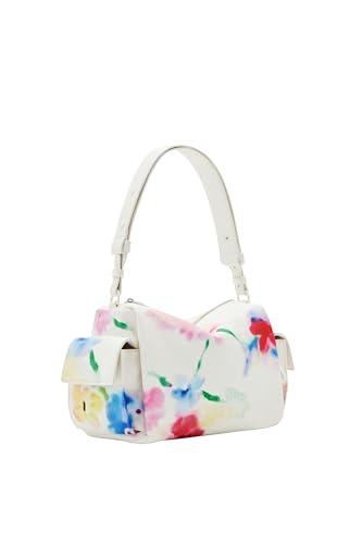 Desigual Women's LIQUIDFLOWER HA Accessories PU Hand Bag, White, biały