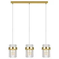 Lampy sufitowe - Lampa wisząca kryształowa Vetro LP-2910/3L GD potrójna nad stół złota - miniaturka - grafika 1