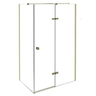 Kabiny prysznicowe - Złota prostokątna kabina prysznicowa 120x80 prawa Pixa Gold Besco - miniaturka - grafika 1