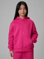 Bluzy dla dziewczynek - 4F Bluza dresowa loose z kapturem dziewczęca - różowa 158/164 (12-14 lat) - miniaturka - grafika 1