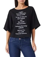 Koszulki i topy damskie - Sisley T-shirt damski, Black 912, XS - miniaturka - grafika 1
