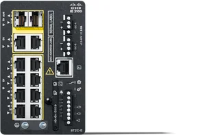 Cisco Catalyst IE-3100-8T2C-E łącza sieciowe Zarządzany L2 Gigabit Ethernet (10/100/1000) Czarny - Switche - miniaturka - grafika 1