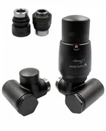 Zawory i kraniki - Zawór termostatyczny do grzałki INTEGRA czarny strukturalny prawy GZ1/2 - miniaturka - grafika 1