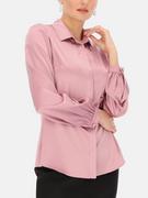Koszule damskie - Gładka różowa koszula damska L'AF Dilan - miniaturka - grafika 1