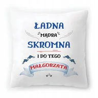 Poduszki dekoracyjne - Poduszka Dla Małgorzaty na Urodziny na Prezent z Nadrukiem ze Zdjęciem - miniaturka - grafika 1