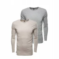 Koszulki męskie - Zestaw longsleeve męski z długim rękawem 100% bawełna 2-pak mix V3 Z43 XXL - miniaturka - grafika 1