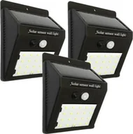 Lampy ogrodowe - Kinkiet LED Kinkiet solarny 20 LED z czujnikiem ruchu i zmierzchu 3 szt. - miniaturka - grafika 1