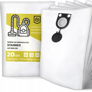 20x Worek do Odkurzacza Starmix As 1032 Pg Syntetyczny Pojemny Mocny G9 - Worki do odkurzaczy - miniaturka - grafika 1