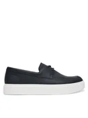 Półbuty męskie - Calvin Klein Półbuty Hybrid Clean Boat Shoe Lth HM0HM02233 Granatowy - miniaturka - grafika 1