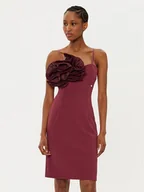 Sukienki - Rinascimento Sukienka koktajlowa CFC0121697003 Bordowy Regular Fit - miniaturka - grafika 1