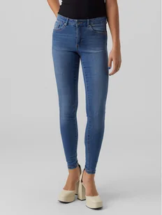 Vero Moda Jeansy Malia 10278825 Niebieski Slim Fit - Spodnie damskie - miniaturka - grafika 1